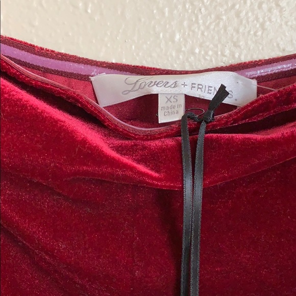 NWT Lovers + Friends Lucia Burgundy Velvet Dress - Picture 5 of 8